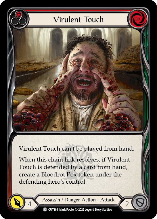 Virulent Touch (Red) [OUT168] (Outsiders)  Rainbow Foil | The CG Realm