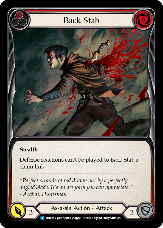 Back Stab (Red) [OUT015] (Outsiders)  Rainbow Foil | The CG Realm