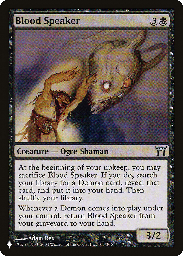 Blood Speaker [The List Reprints] | The CG Realm