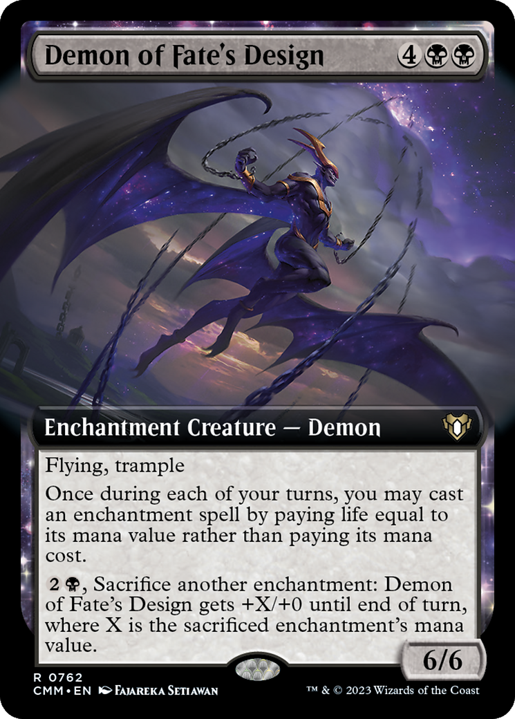 Demon of Fate's Design (Extended Art) [Commander Masters] | The CG Realm