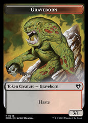 Zombie (0019) // Graveborn Double-Sided Token [Commander Masters Tokens] | The CG Realm