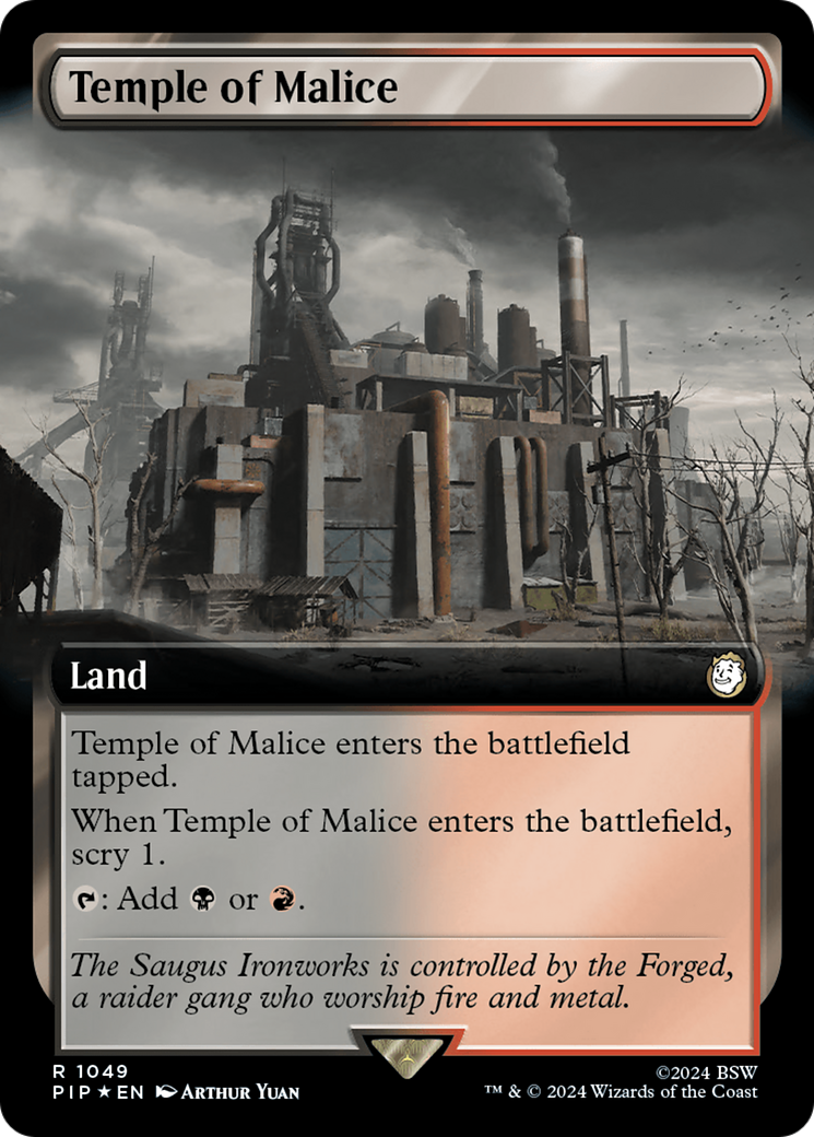 Temple of Malice (Extended Art) (Surge Foil) [Fallout] | The CG Realm