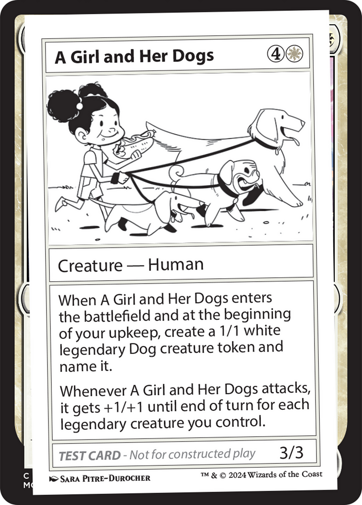 A Girl and Her Dogs [Mystery Booster 2 Playtest Cards] | The CG Realm