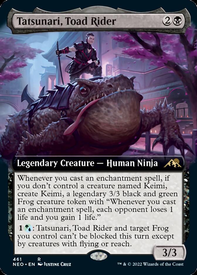 Tatsunari, Toad Rider (Extended Art) [Kamigawa: Neon Dynasty] | The CG Realm