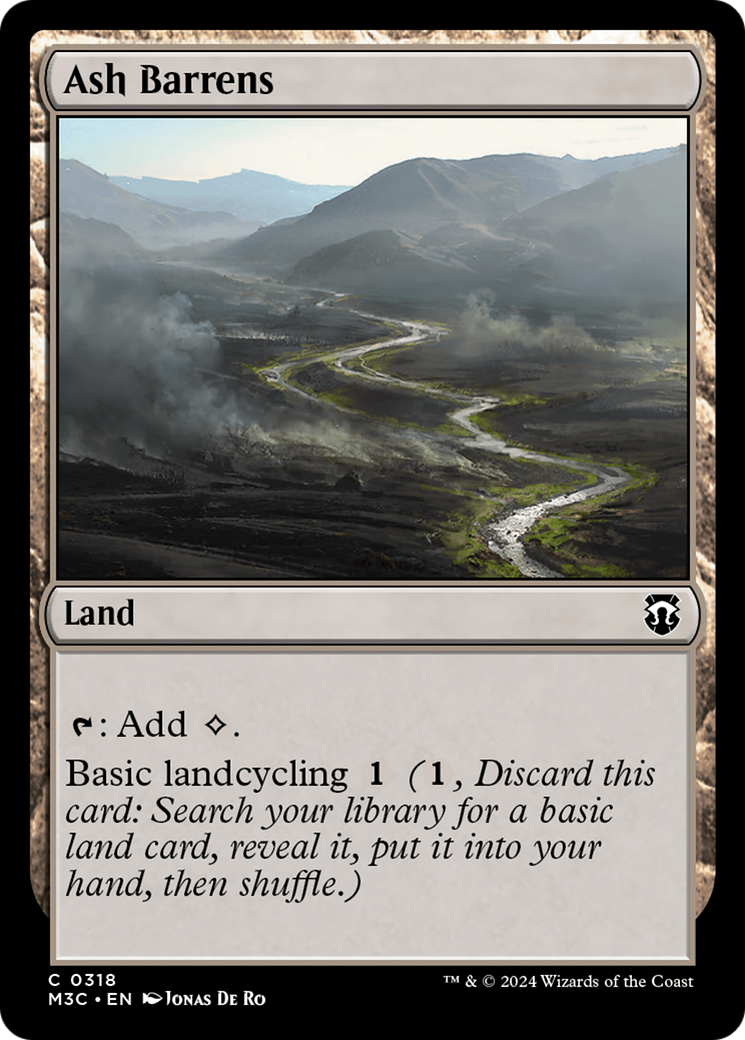 Ash Barrens (Ripple Foil) [Modern Horizons 3 Commander] | The CG Realm