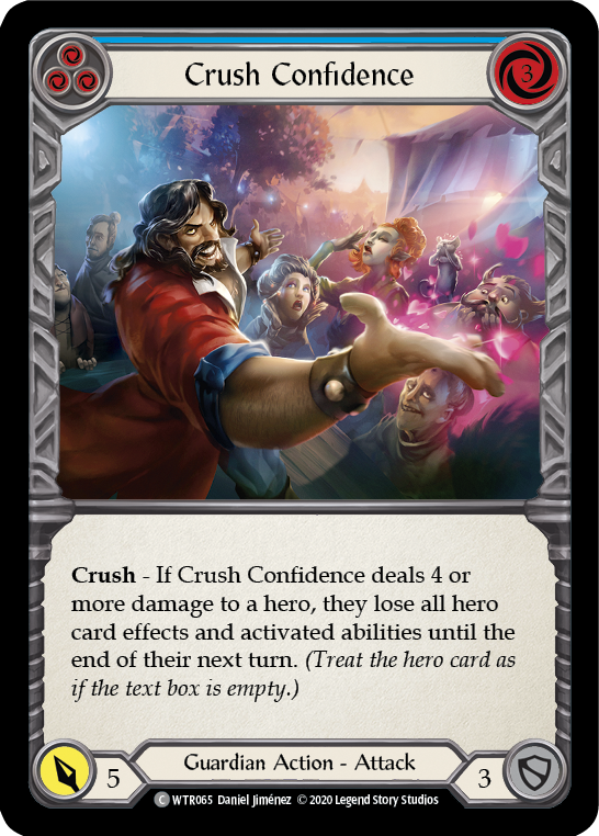 Crush Confidence (Blue) [U-WTR065] (Welcome to Rathe Unlimited)  Unlimited Rainbow Foil | The CG Realm