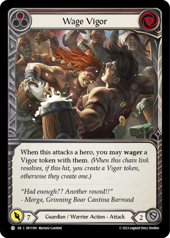 Wage Vigor (Red) [HVY189] (Heavy Hitters)  Rainbow Foil | The CG Realm