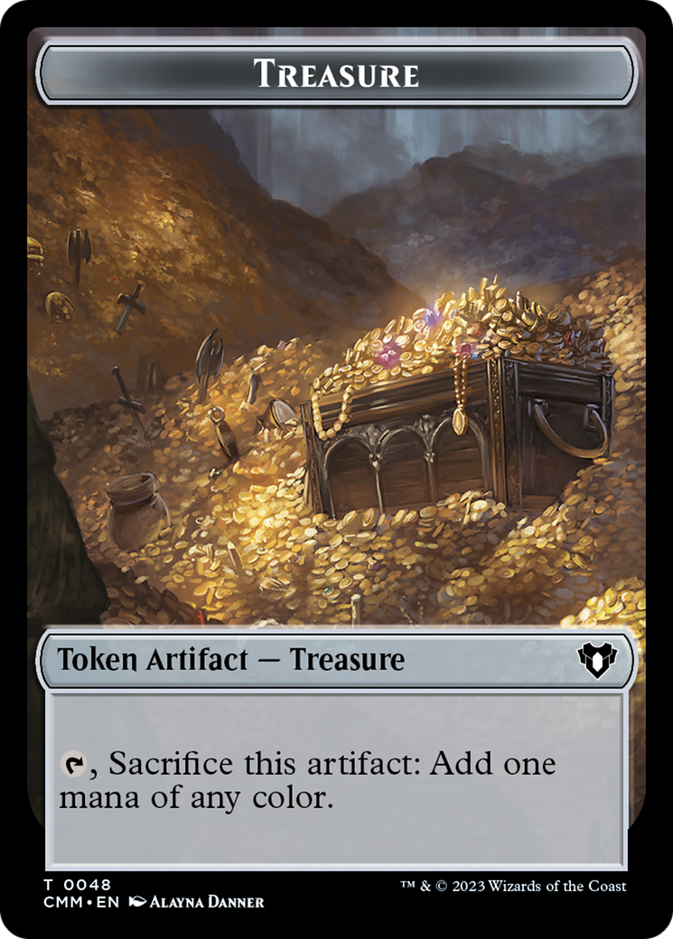 Treasure // Dragon (0020) Double-Sided Token [Commander Masters Tokens] | The CG Realm