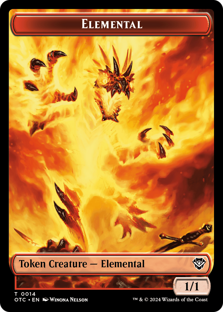 Bird Illusion // Elemental (0014) Double-Sided Token [Outlaws of Thunder Junction Commander Tokens] | The CG Realm