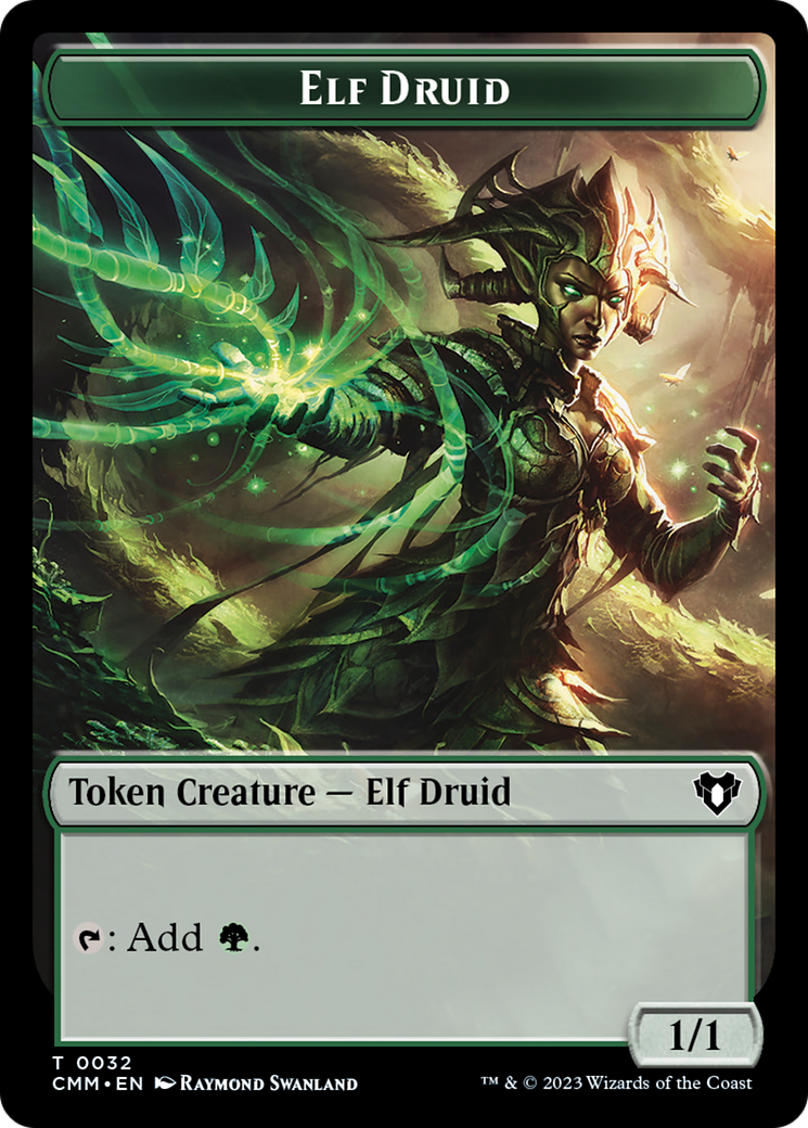 Elemental (0024) // Elf Druid Double-Sided Token [Commander Masters Tokens] | The CG Realm