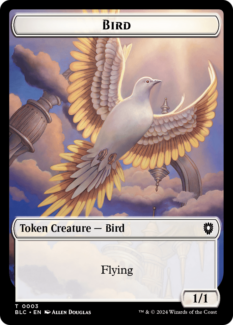 Storm Crow // Bird (003) Double-Sided Token [Bloomburrow Commander Tokens] | The CG Realm