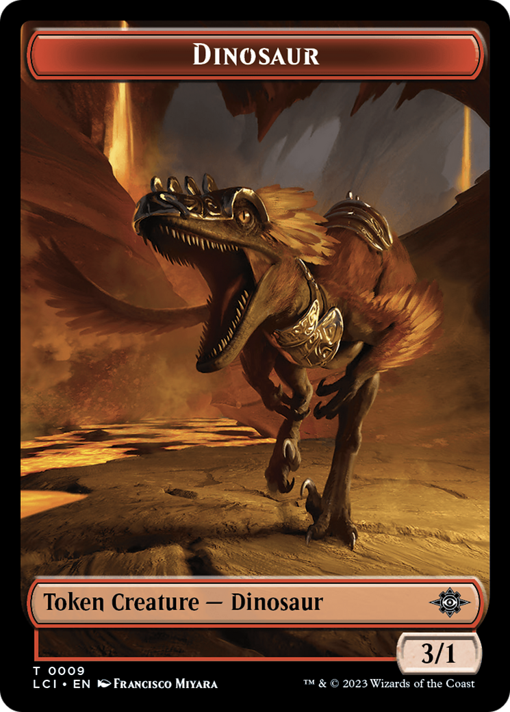 Dinosaur Token (0009) [The Lost Caverns of Ixalan Tokens] | The CG Realm