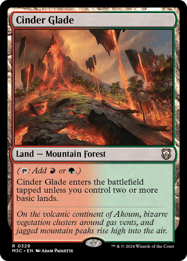 Cinder Glade (Ripple Foil) [Modern Horizons 3 Commander] | The CG Realm