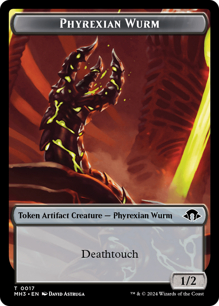 Phyrexian Wurm Token (0017) [Modern Horizons 3 Tokens] | The CG Realm