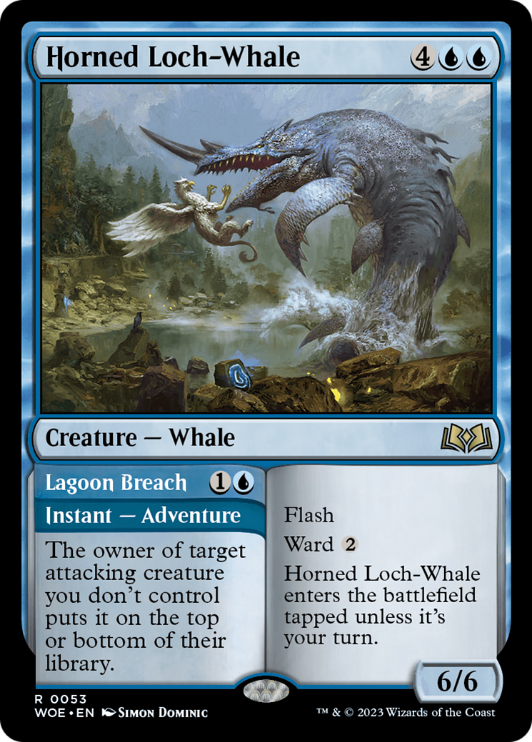 Horned Loch-Whale // Lagoon Breach [Wilds of Eldraine] | The CG Realm