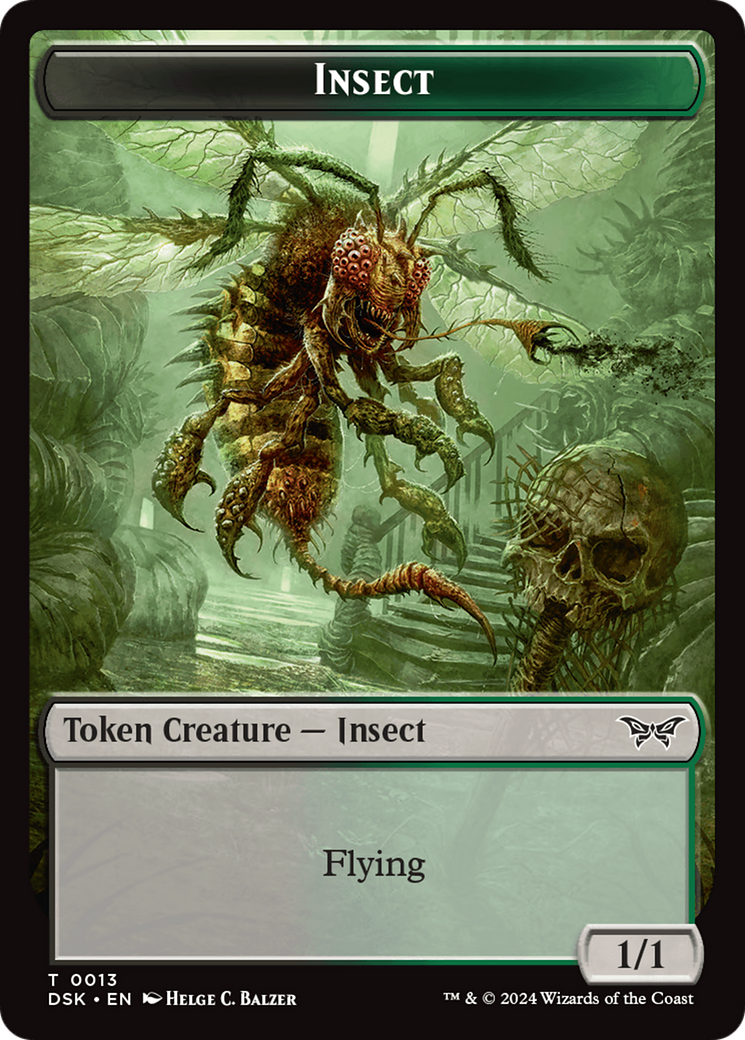 Insect (0013) // Spider Double-Sided Token [Duskmourn: House of Horror Tokens] | The CG Realm