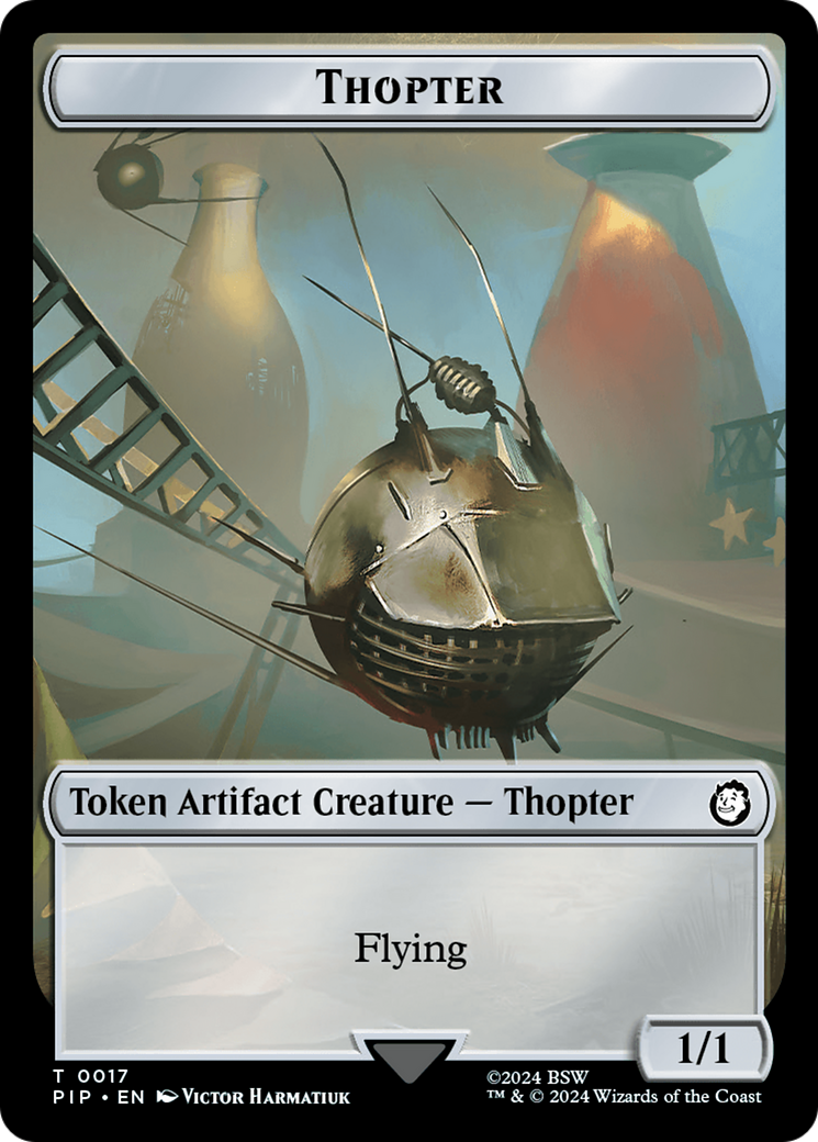 Thopter // Treasure (0018) Double-Sided Token [Fallout Tokens] | The CG Realm