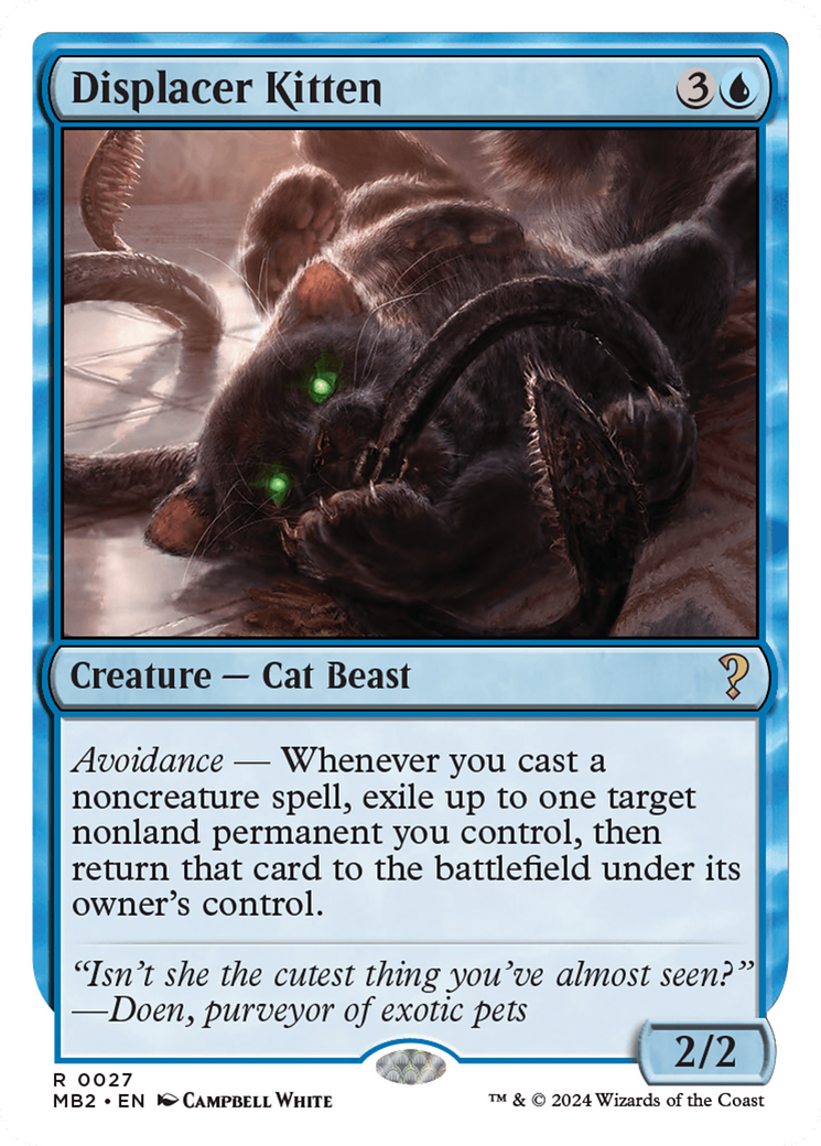 Displacer Kitten (White Border) [Mystery Booster 2] | The CG Realm