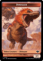 Mercenary // Dinosaur Double-Sided Token [Outlaws of Thunder Junction Tokens] | The CG Realm