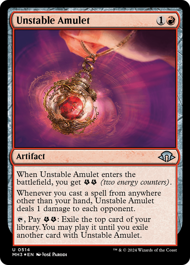 Unstable Amulet (Ripple Foil) [Modern Horizons 3] | The CG Realm