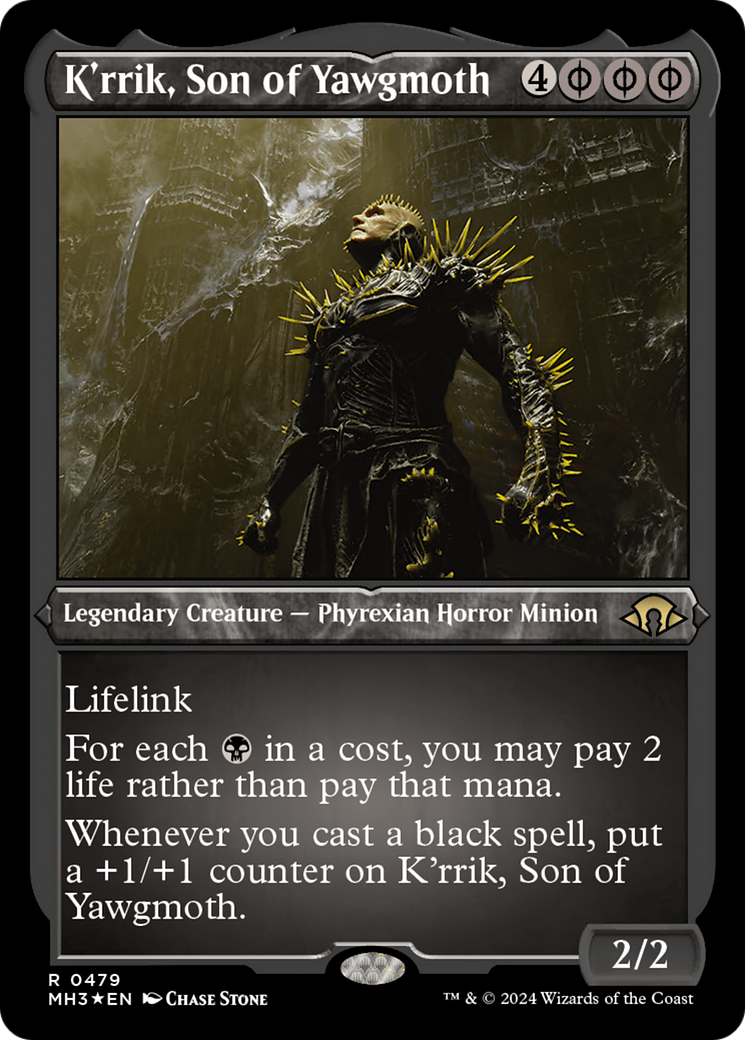 K'rrik, Son of Yawgmoth (Foil Etched) [Modern Horizons 3] | The CG Realm