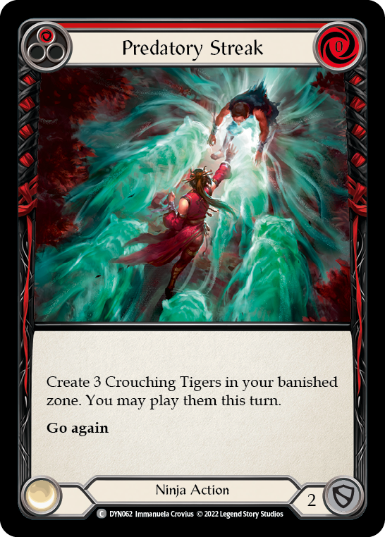 Predatory Streak (Red) [DYN062] (Dynasty)  Rainbow Foil | The CG Realm