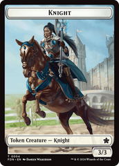 Human // Knight Double-Sided Token [Foundations Tokens] | The CG Realm