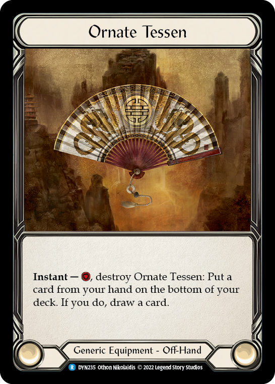 Ornate Tessen [DYN235] (Dynasty)  Cold Foil | The CG Realm