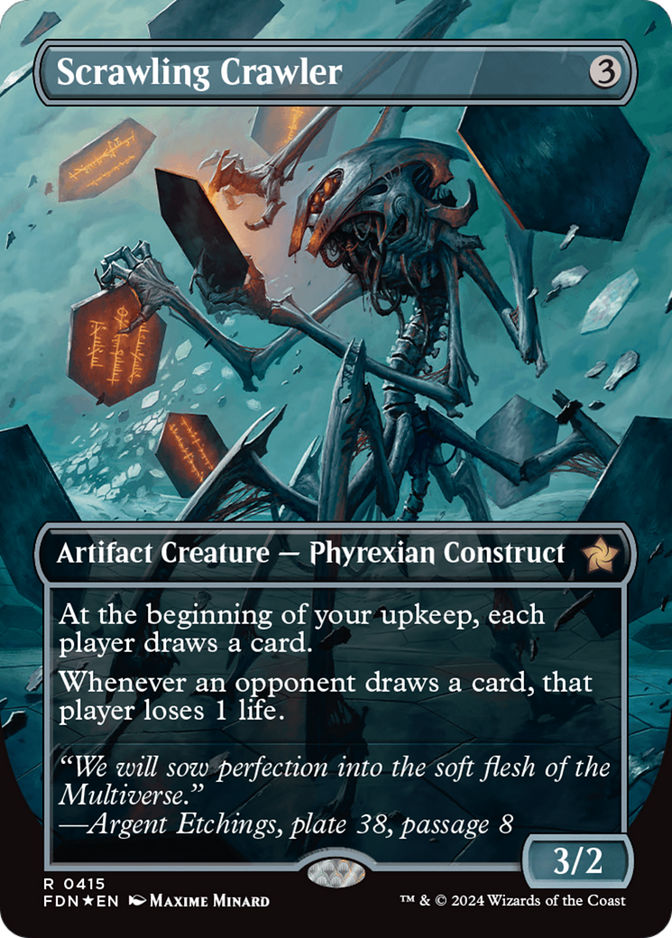 Scrawling Crawler (Borderless) (Mana Foil) [Foundations] | The CG Realm