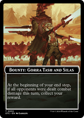 Bounty: Gorra Tash and Silas // Bounty Rules Double-Sided Token [Outlaws of Thunder Junction Commander Tokens] | The CG Realm