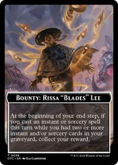 Bounty: Rissa "Blades" Lee // Bounty Rules Double-Sided Token [Outlaws of Thunder Junction Commander Tokens] | The CG Realm