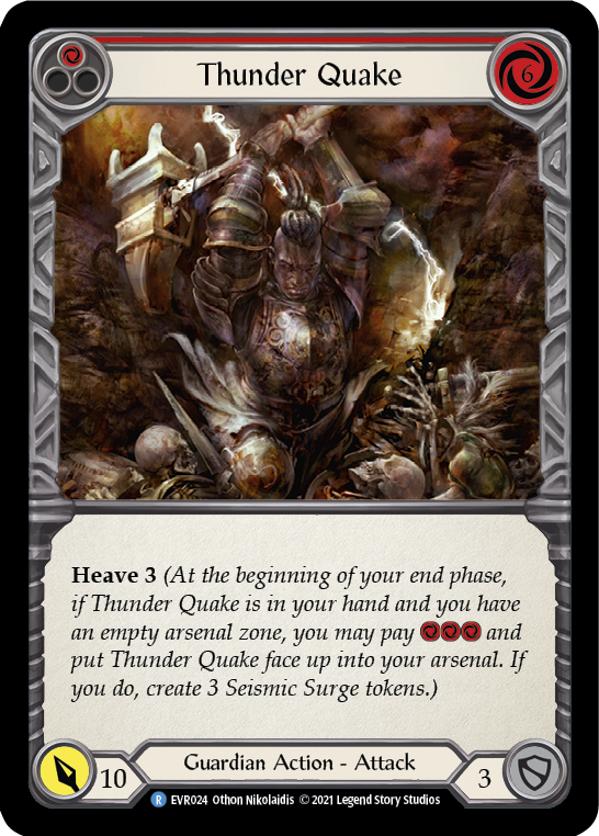 Thunder Quake (Red) [EVR024] (Everfest)  1st Edition Rainbow Foil | The CG Realm