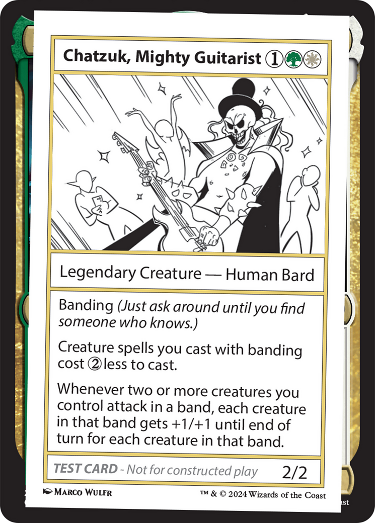 Chatzuk, Mighty Guitarist [Mystery Booster 2 Playtest Cards] | The CG Realm