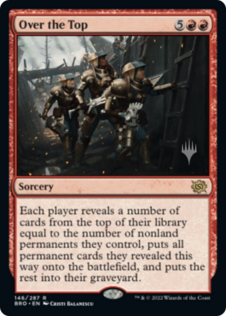 Over the Top (Promo Pack) [The Brothers' War Promos] | The CG Realm