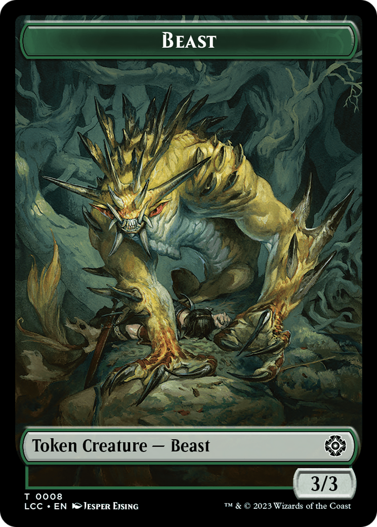 Beast // Merfolk (0003) Double-Sided Token [The Lost Caverns of Ixalan Commander Tokens] | The CG Realm