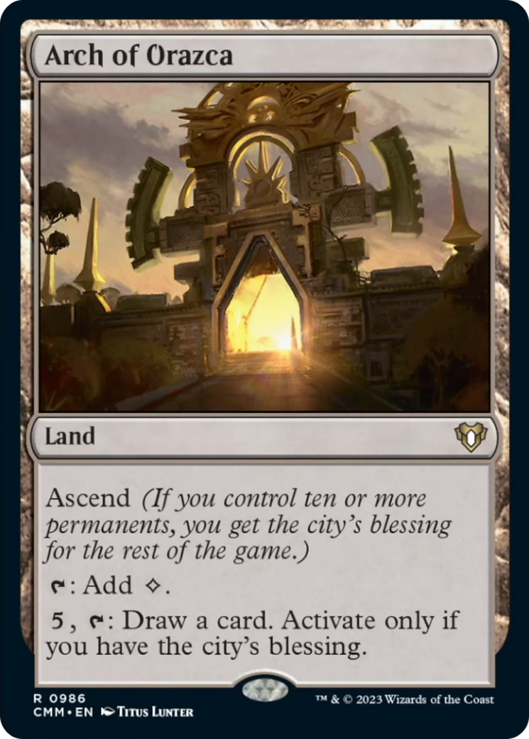 Arch of Orazca [Commander Masters] | The CG Realm