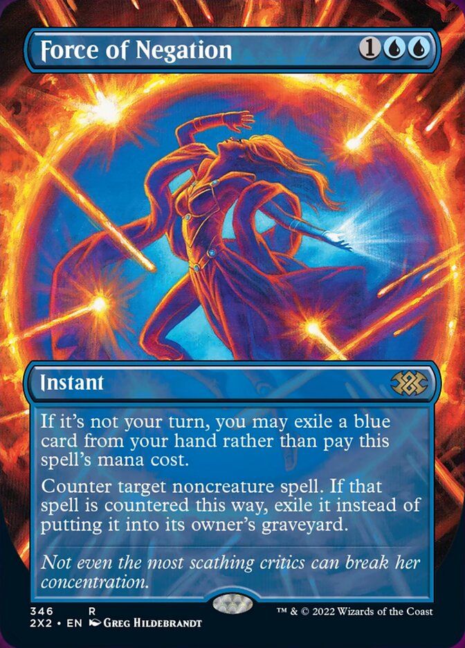 Force of Negation (Borderless Alternate Art) [Double Masters 2022] | The CG Realm