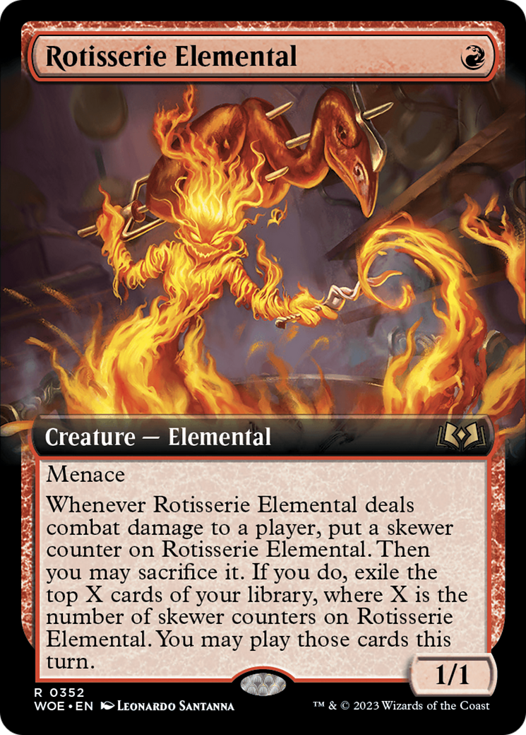 Rotisserie Elemental (Extended Art) [Wilds of Eldraine] | The CG Realm