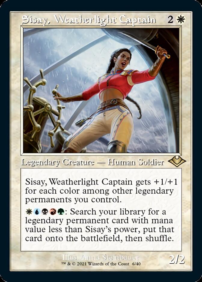 Sisay, Weatherlight Captain (Retro Foil Etched) [Modern Horizons] | The CG Realm