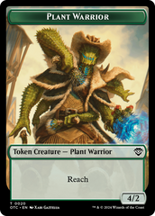 Plant Warrior // Treasure Double-Sided Token [Outlaws of Thunder Junction Commander Tokens] | The CG Realm