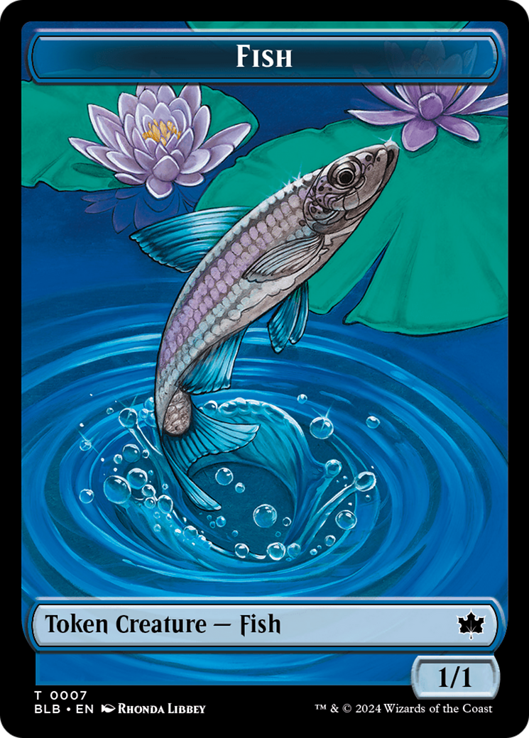 Fish // Tender Wildguide Double-Sided Token [Bloomburrow Tokens] | The CG Realm