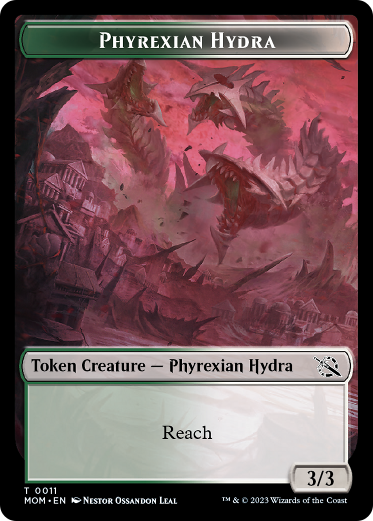 Treasure (21) // Phyrexian Hydra (11) Double-Sided Token [March of the Machine Tokens] | The CG Realm