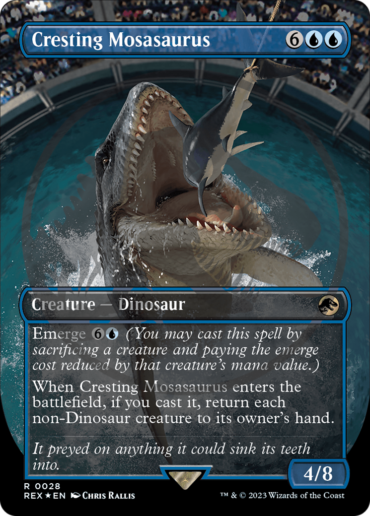 Cresting Mosasaurus (Emblem) (Borderless) [Jurassic World Collection Tokens] | The CG Realm