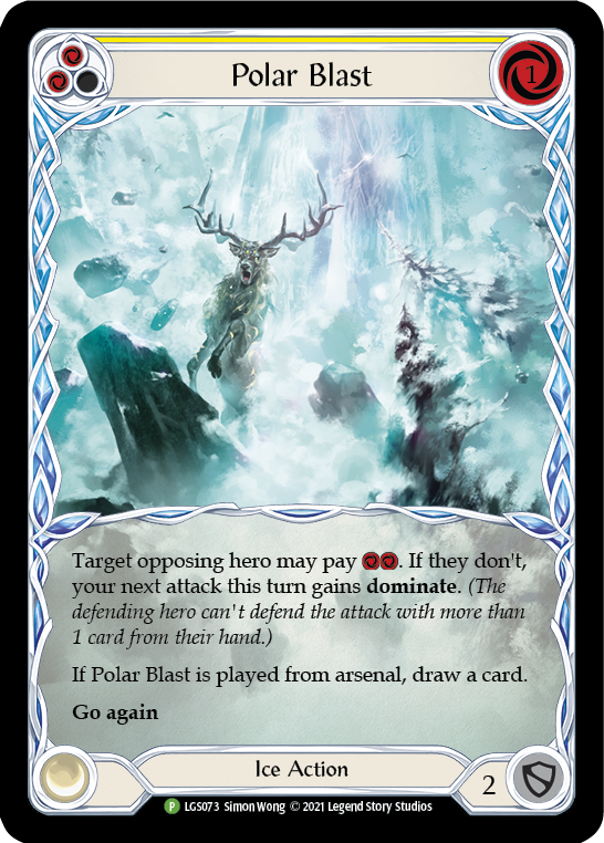 Polar Blast (Yellow) [LGS073] (Promo)  Rainbow Foil | The CG Realm