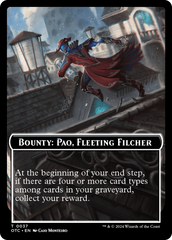 Bounty: Paq, Fleeting Filcher // Bounty Rules Double-Sided Token [Outlaws of Thunder Junction Commander Tokens] | The CG Realm