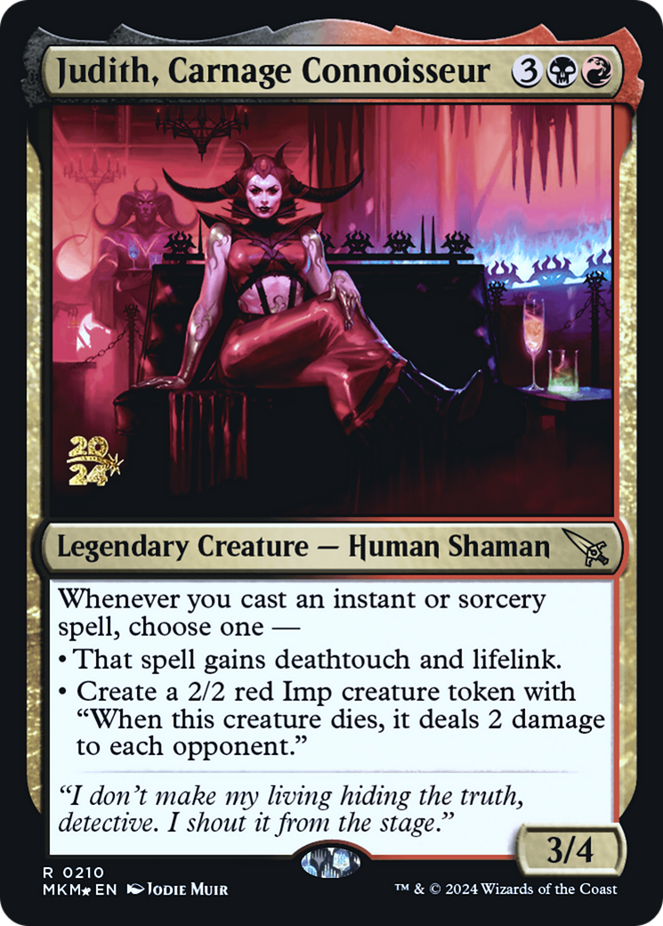 Judith, Carnage Connoisseur [Murders at Karlov Manor Prerelease Promos] | The CG Realm