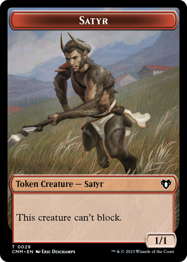 Satyr Token [Commander Masters Tokens] | The CG Realm