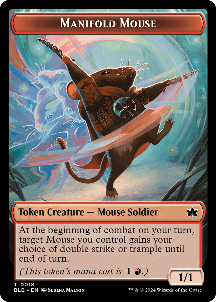 Sword // Manifold Mouse Double-Sided Token [Bloomburrow Tokens] | The CG Realm