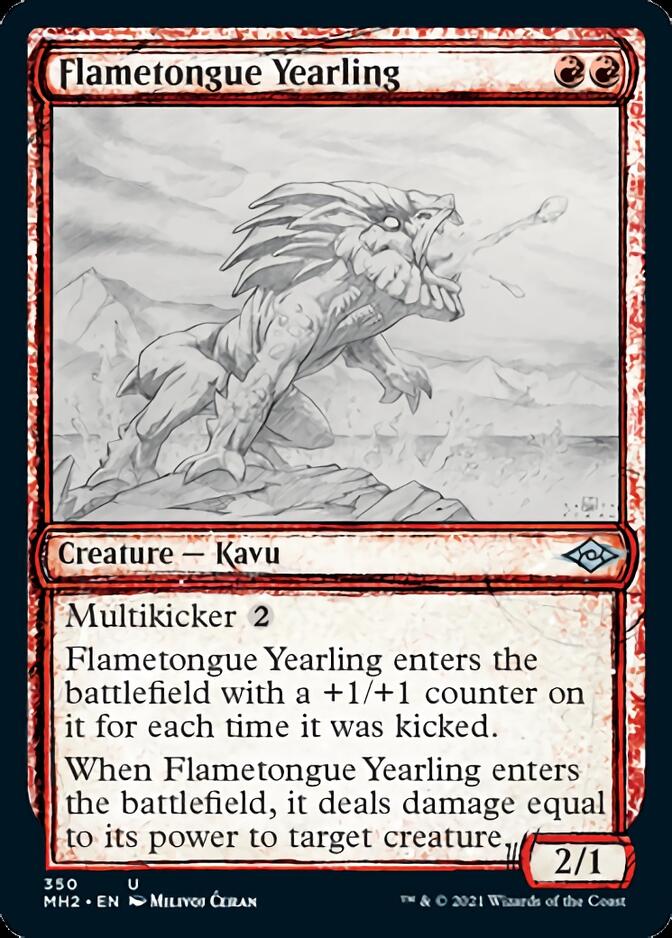 Flametongue Yearling (Sketch) [Modern Horizons 2] | The CG Realm