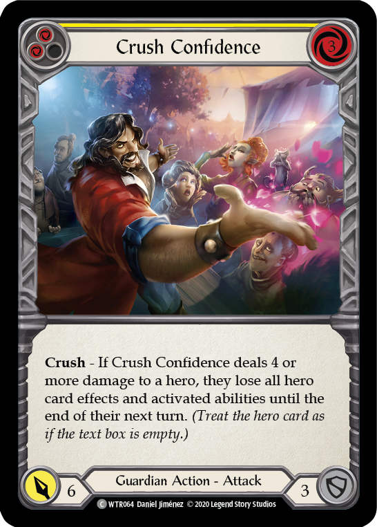 Crush Confidence (Yellow) [U-WTR064] (Welcome to Rathe Unlimited)  Unlimited Rainbow Foil | The CG Realm